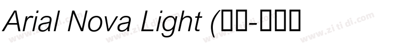 Arial Nova Light (标题字体转换